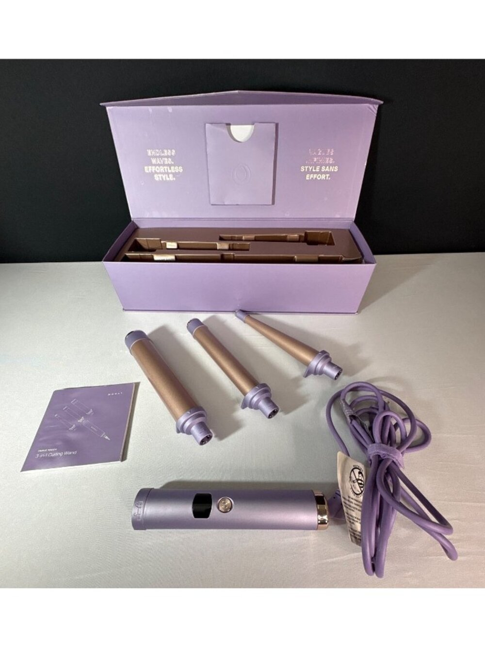 Monat Triple Touch 3-In-1 Curling Wand With Interchangeable Titanium Barrels - Picture 4 of 13